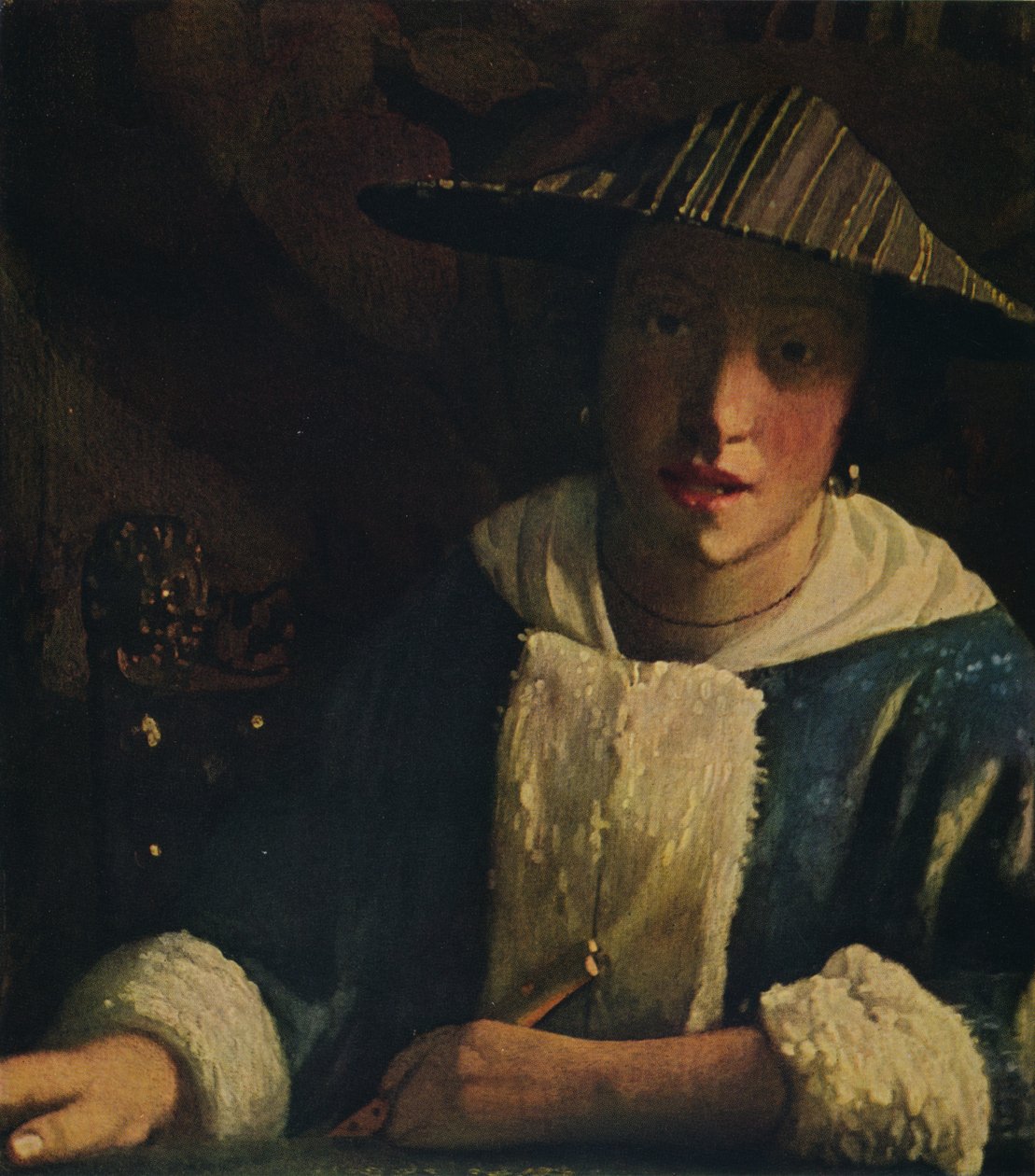 Ung jente med fløyte, c1665-1675 av Jan Vermeer van Delft
