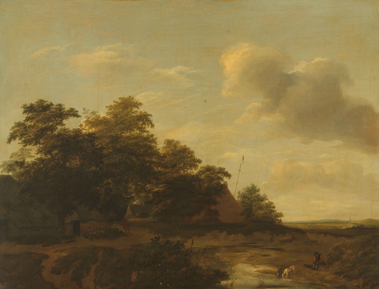 Landskap med en gård av Jan Vermeer van Haarlem (I)