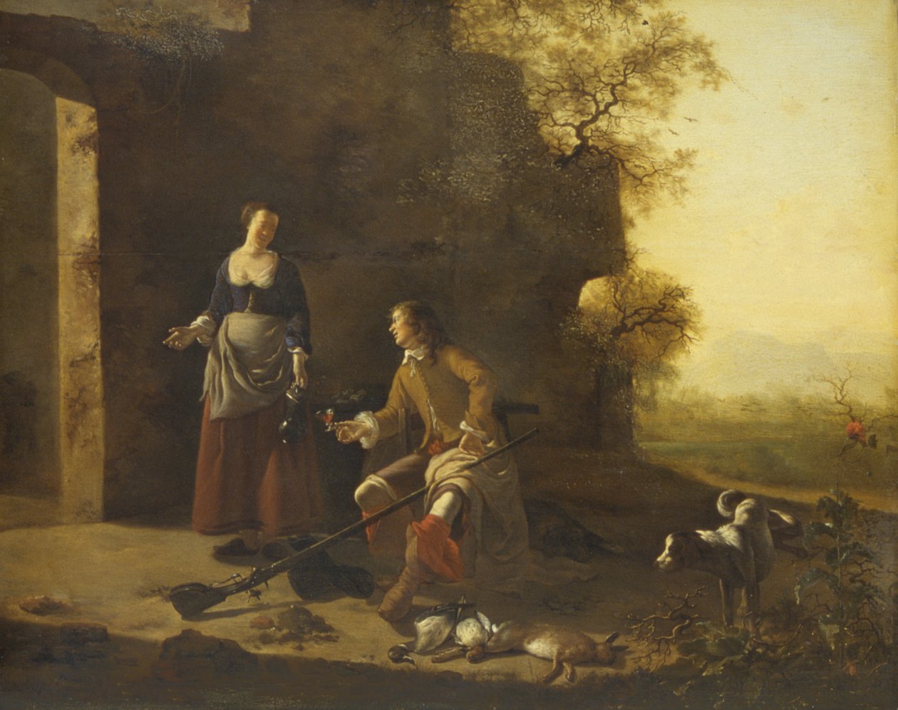 Jegere hvile av Jan Vermeer van Haarlem