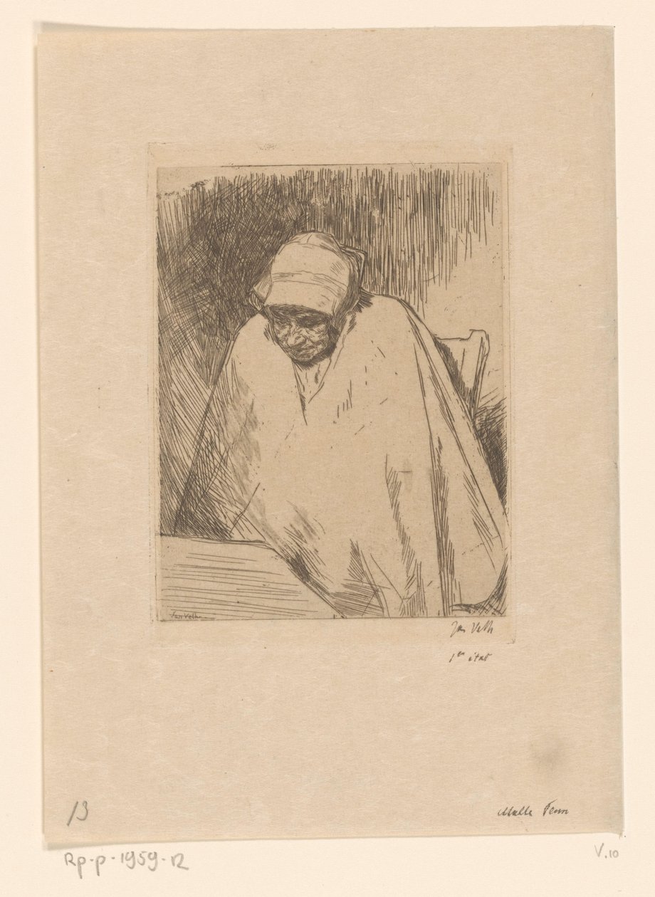 Malle Teun (original tittel på objekt) av Jan Veth (signed by artist)