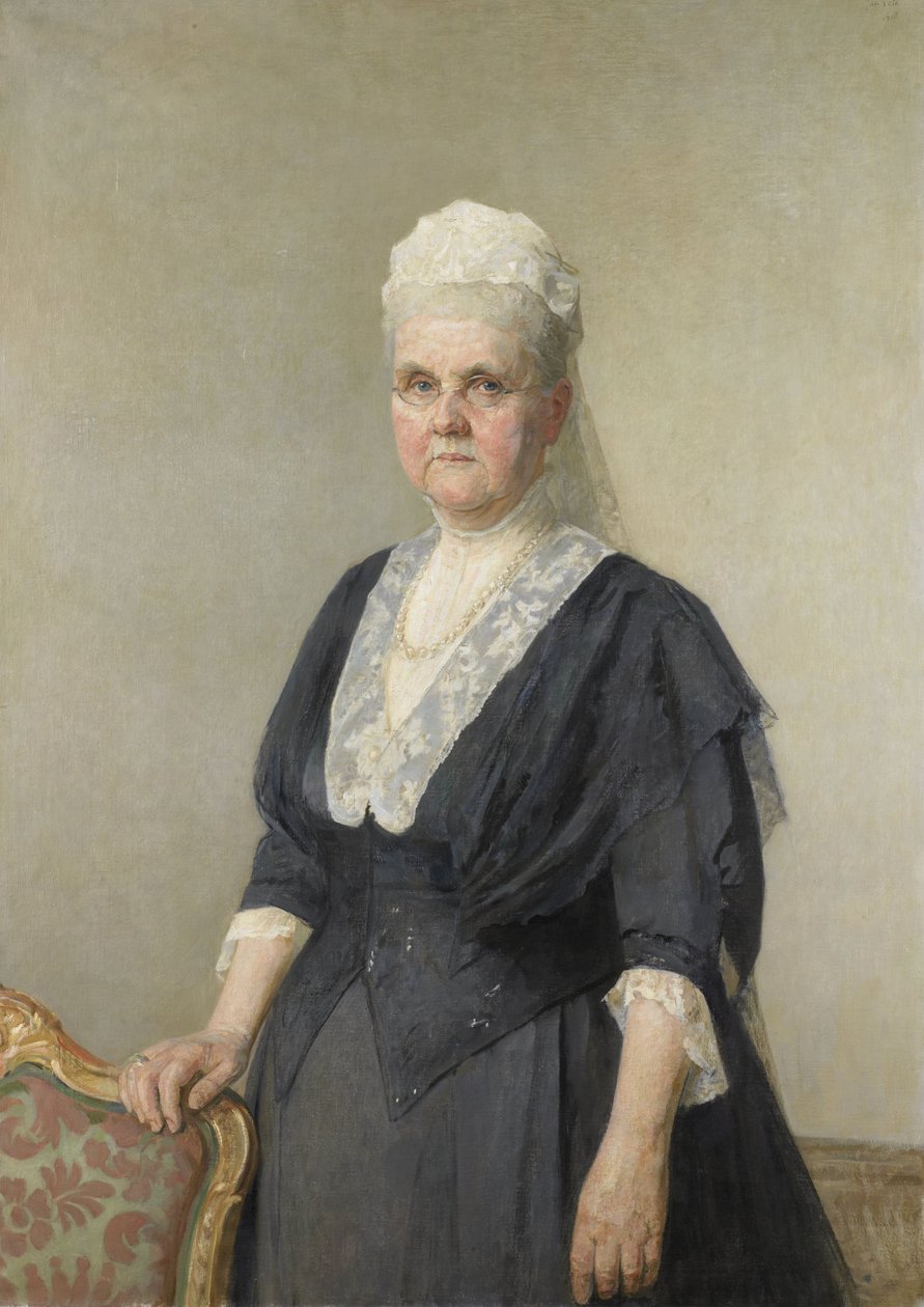 Dronning Emma, ​​prinsesse av Waldeck-Pyrmont. Enken etter kong Vilhelm III av Jan Veth