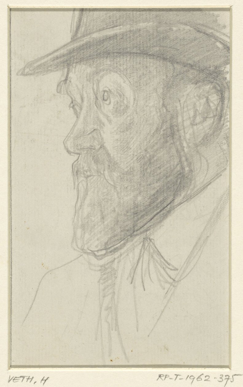 Portrett av billedhuggeren Lambertus Zijl av Jan Veth