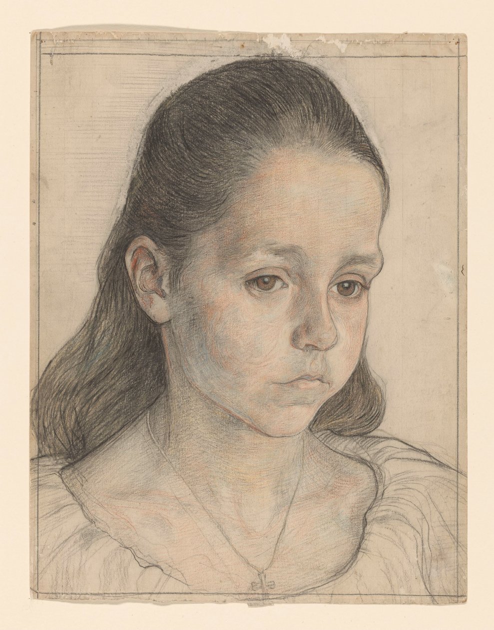 Portrett av en jente Kolkman av Jan Veth