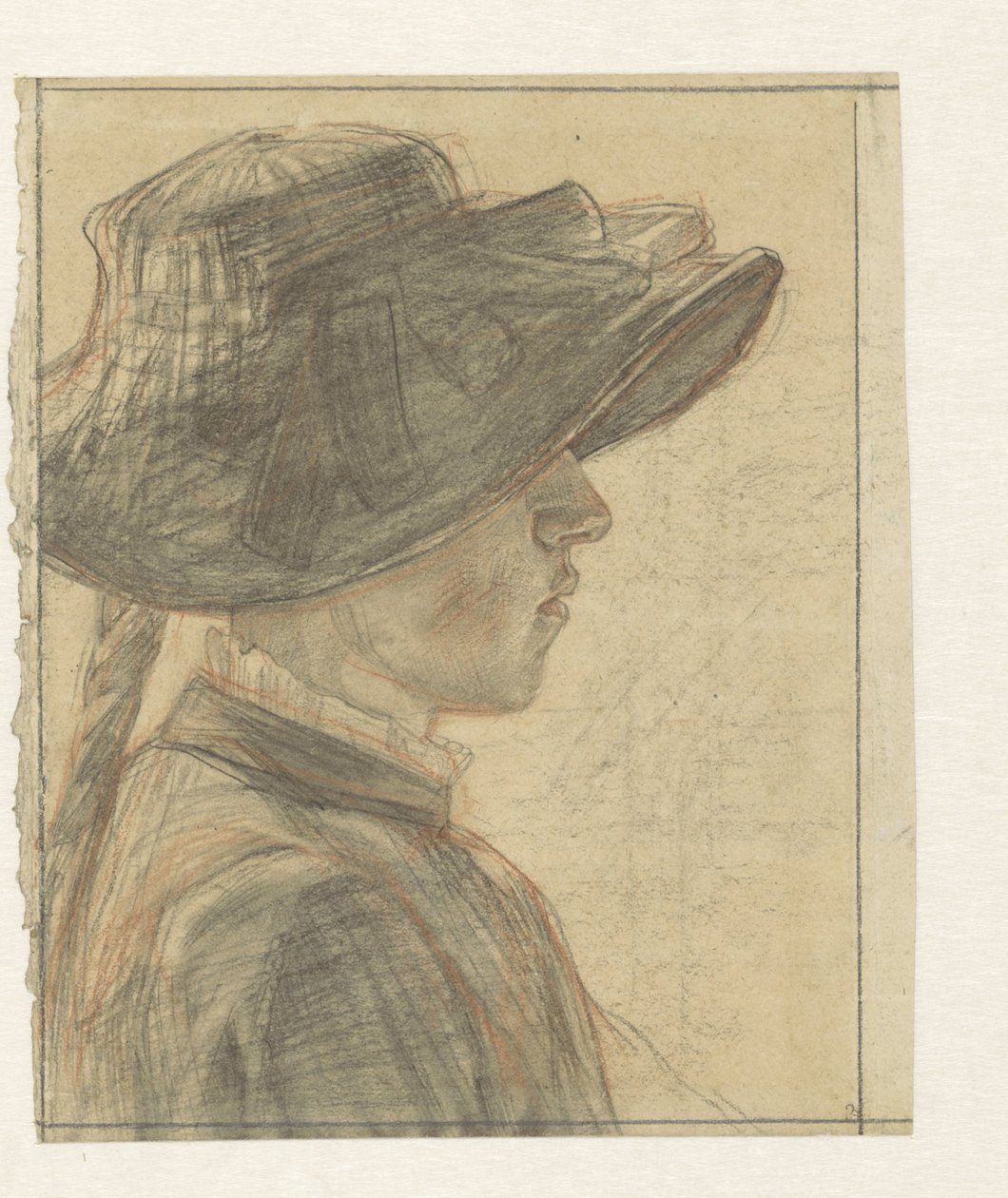 Portrett av frøken A.C.E. Veth, kunstnerens søster av Jan Veth