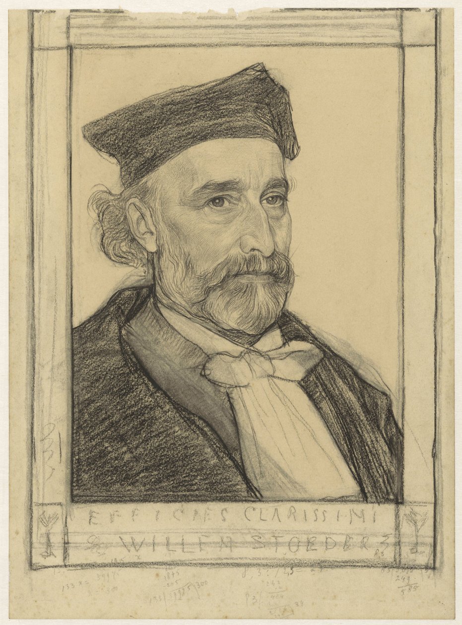 Portrett av prof. dr. Willem Stoeder av Jan Veth