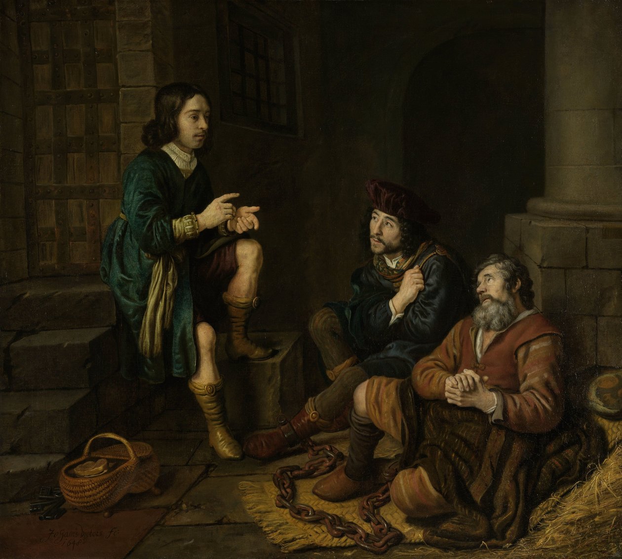 Joseph tolker drømmene til bakeren og butleren av Jan Victors