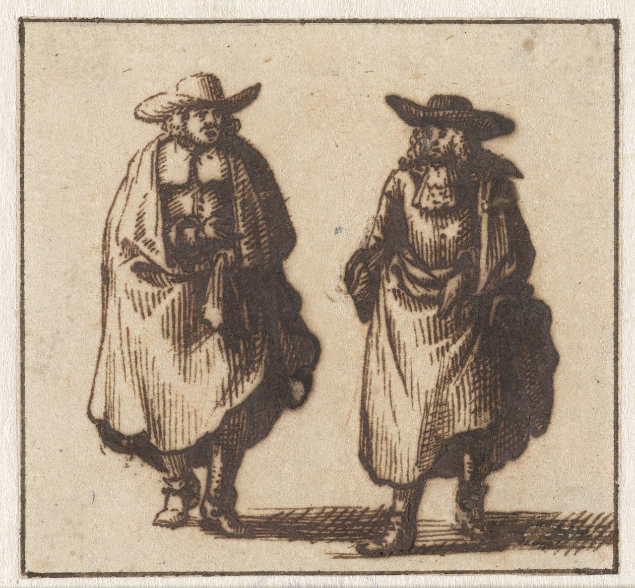 To stående herrer i tunge kapper av Jan Vincentsz. van der Vinne (possibly)