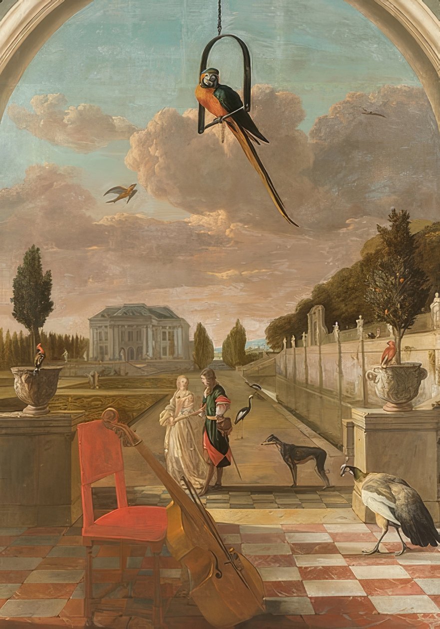 Park med landsted av Jan Baptist Weenix