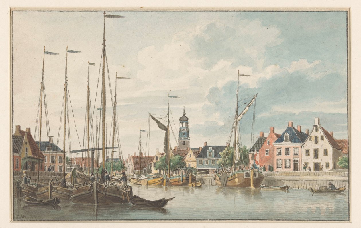 Ansikt på De Lemmer av Jan Weissenbruch