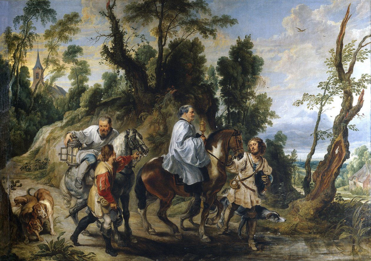 Rudolph av Habsburg og presten, ca 1625 av Jan Wildens