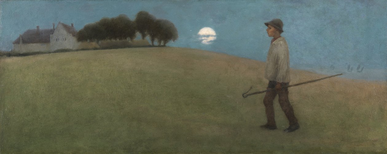 Eventide (olje om bord) av Jan Willem Sluiter