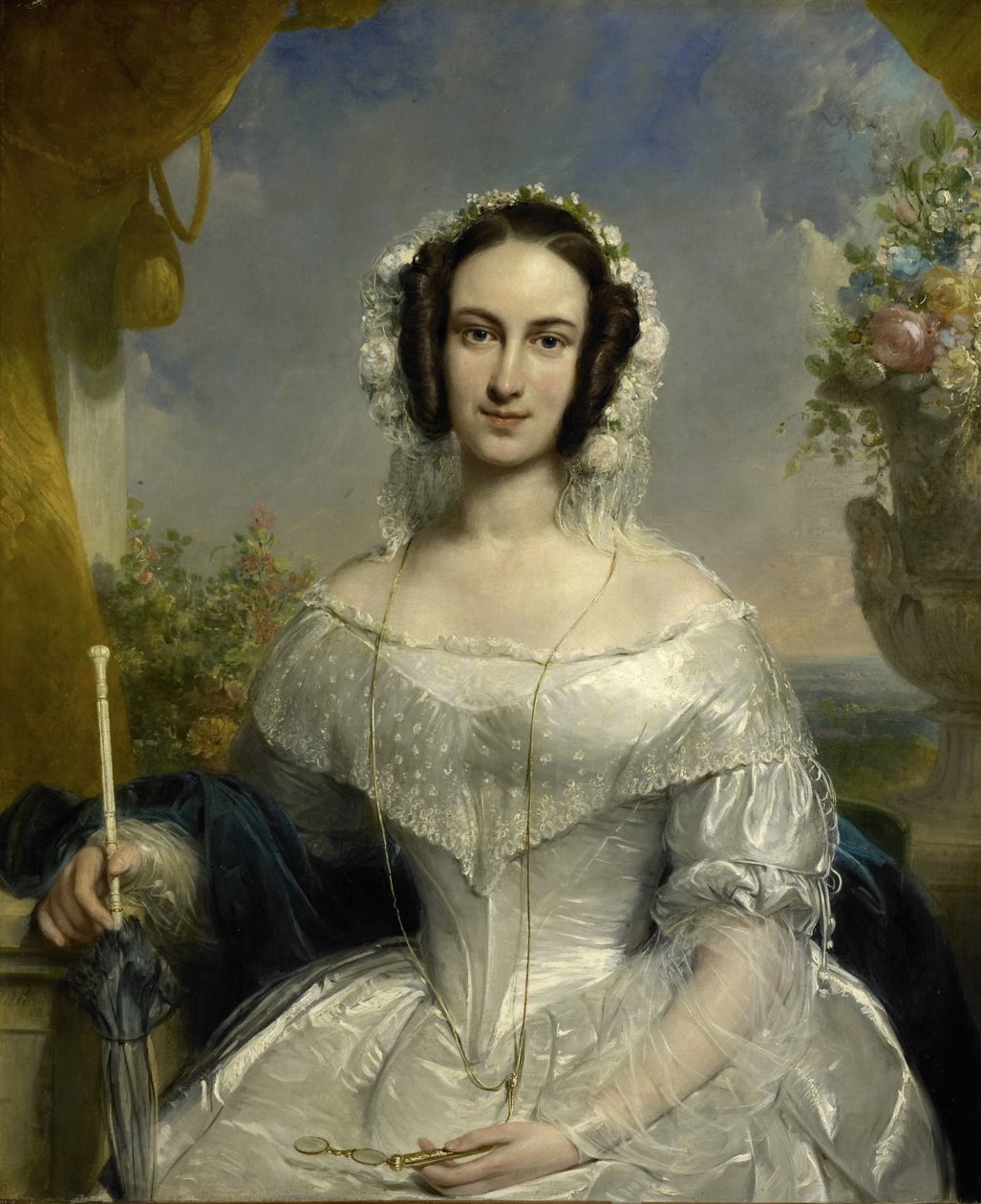 Agatha Petronella Hartsen (1814-78). På brudetoalett i anledning hennes ekteskap med Jan van der Hoop 17. mars 1841 av Jan Willem Pieneman