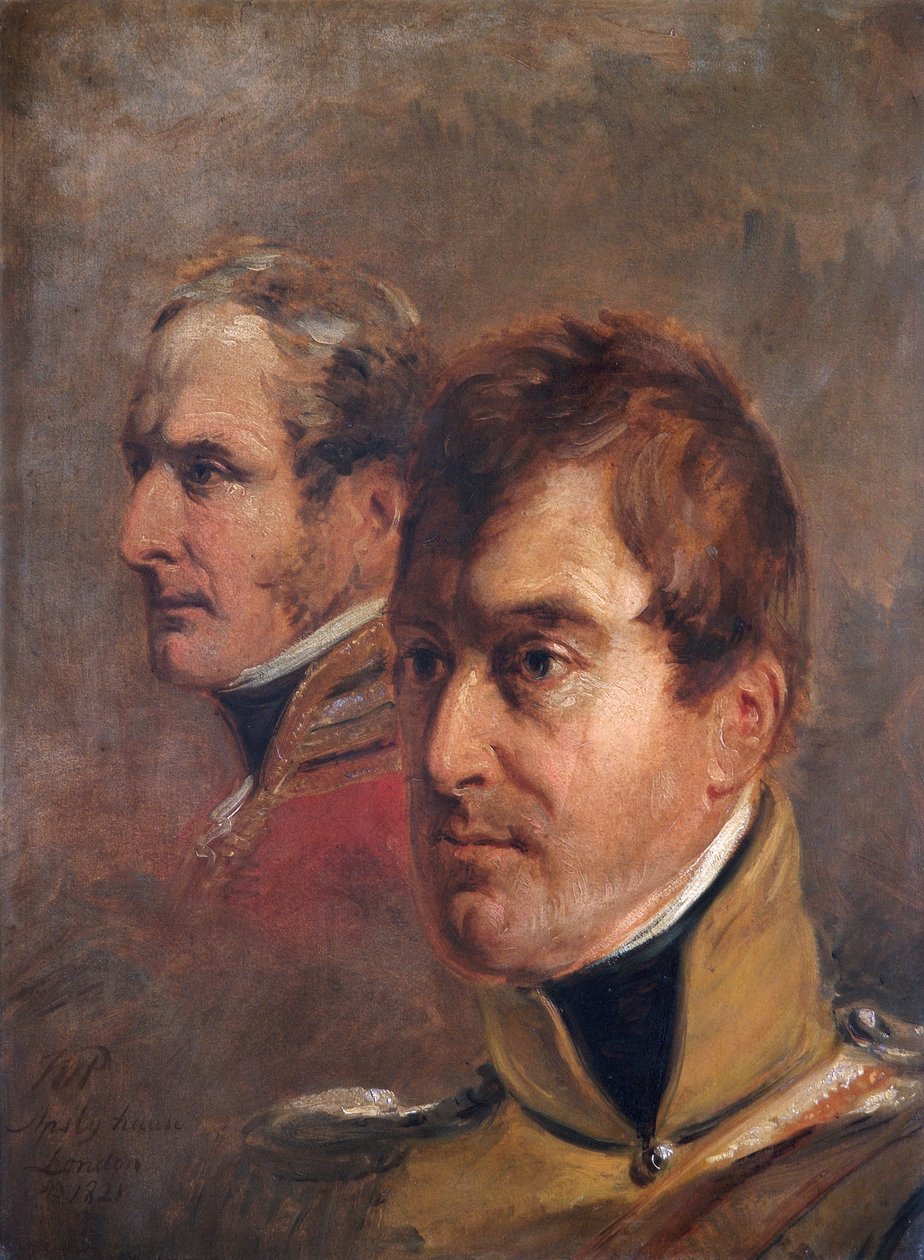 Portrett av britiske generalmajorer Sir Frederick Ponsonby Sir Colin Campbell, 1821 av Jan Willem Pieneman