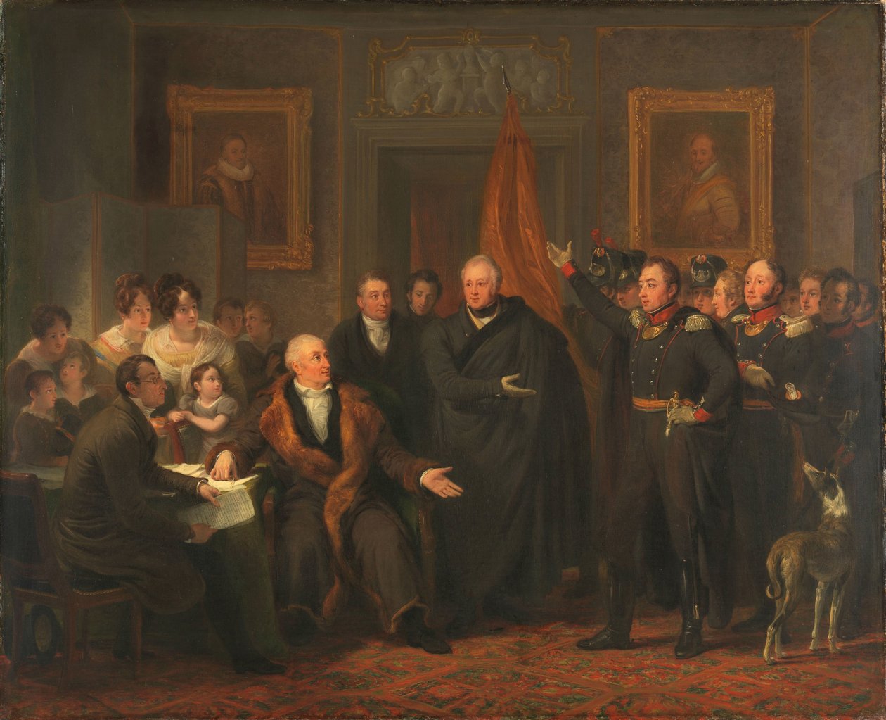 Triumvirat som antar makten i navnet til prinsen av Orange, 21. november 1813 av Jan Willem Pieneman