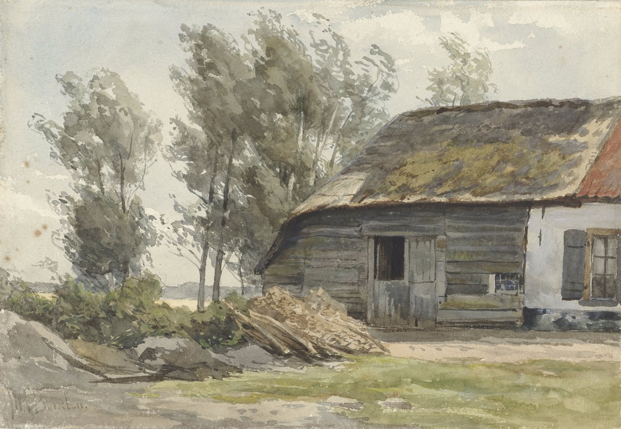 Bondegård med låve av Jan Willem van Borselen