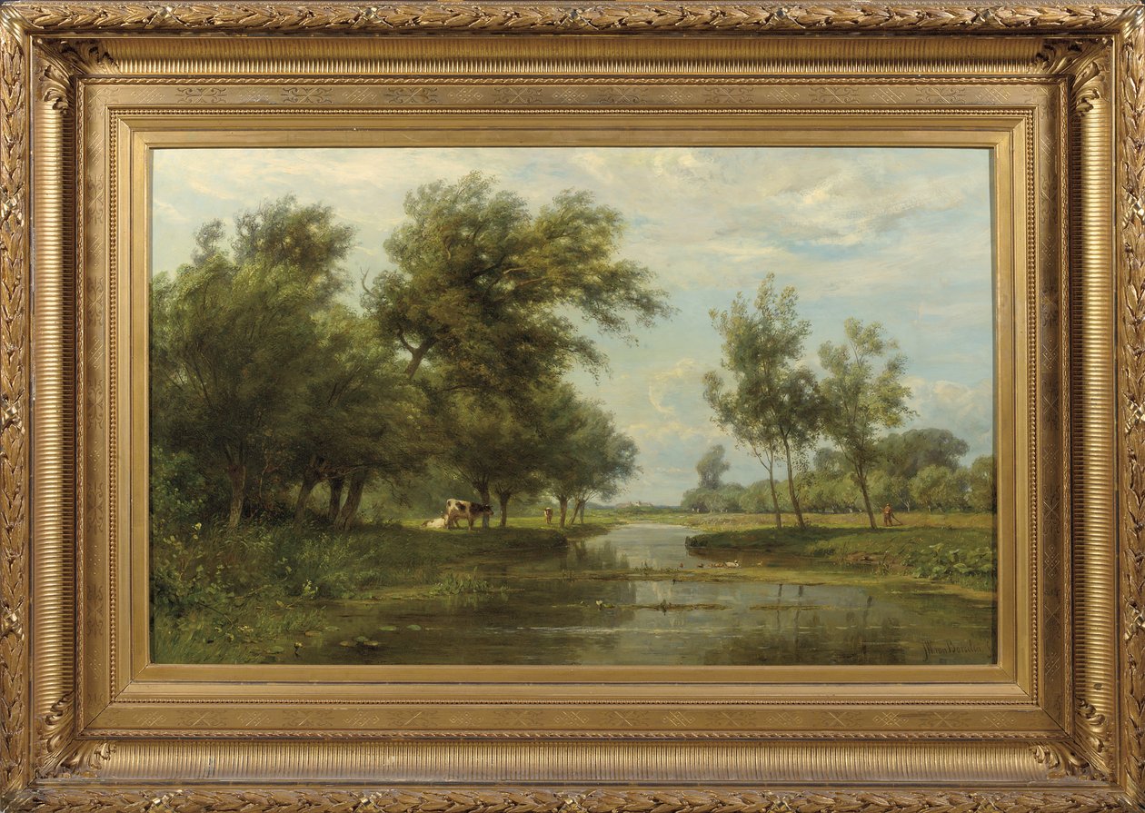 Landskap ved Alblasserdam av Jan Willem van Borselen