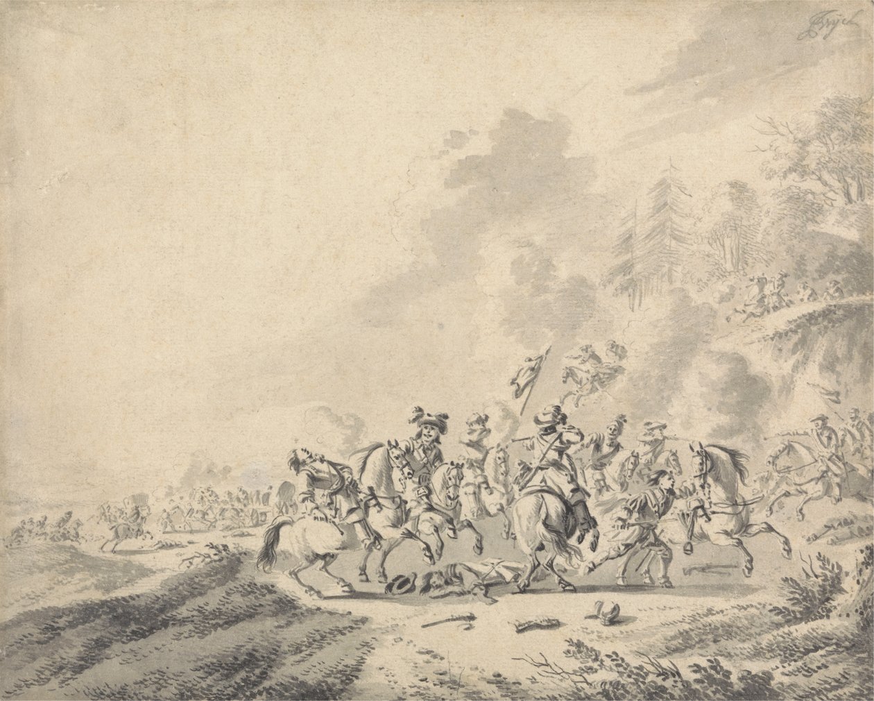 En kavalerikamp av Jan Wyck