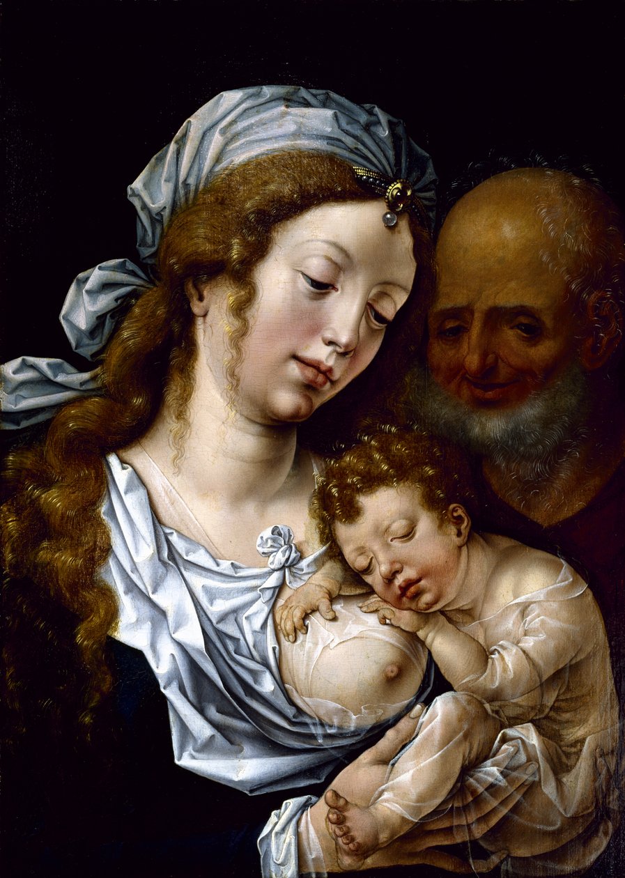 Den hellige familie, tidlig på 1500-tallet av Jan Gossaert
