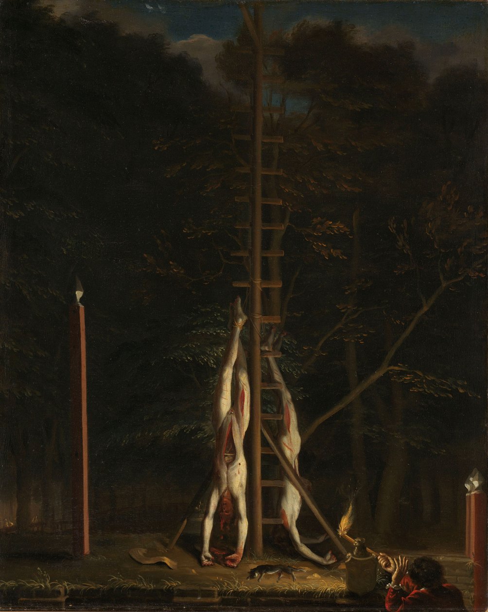 The Corpses of the De Witt Brothers, ca. 1672-75 (olje på lerret) av Jan de Baen