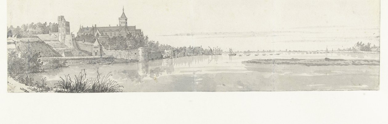 Utsikt over Nijmegen og Waal av Jan de Beijer