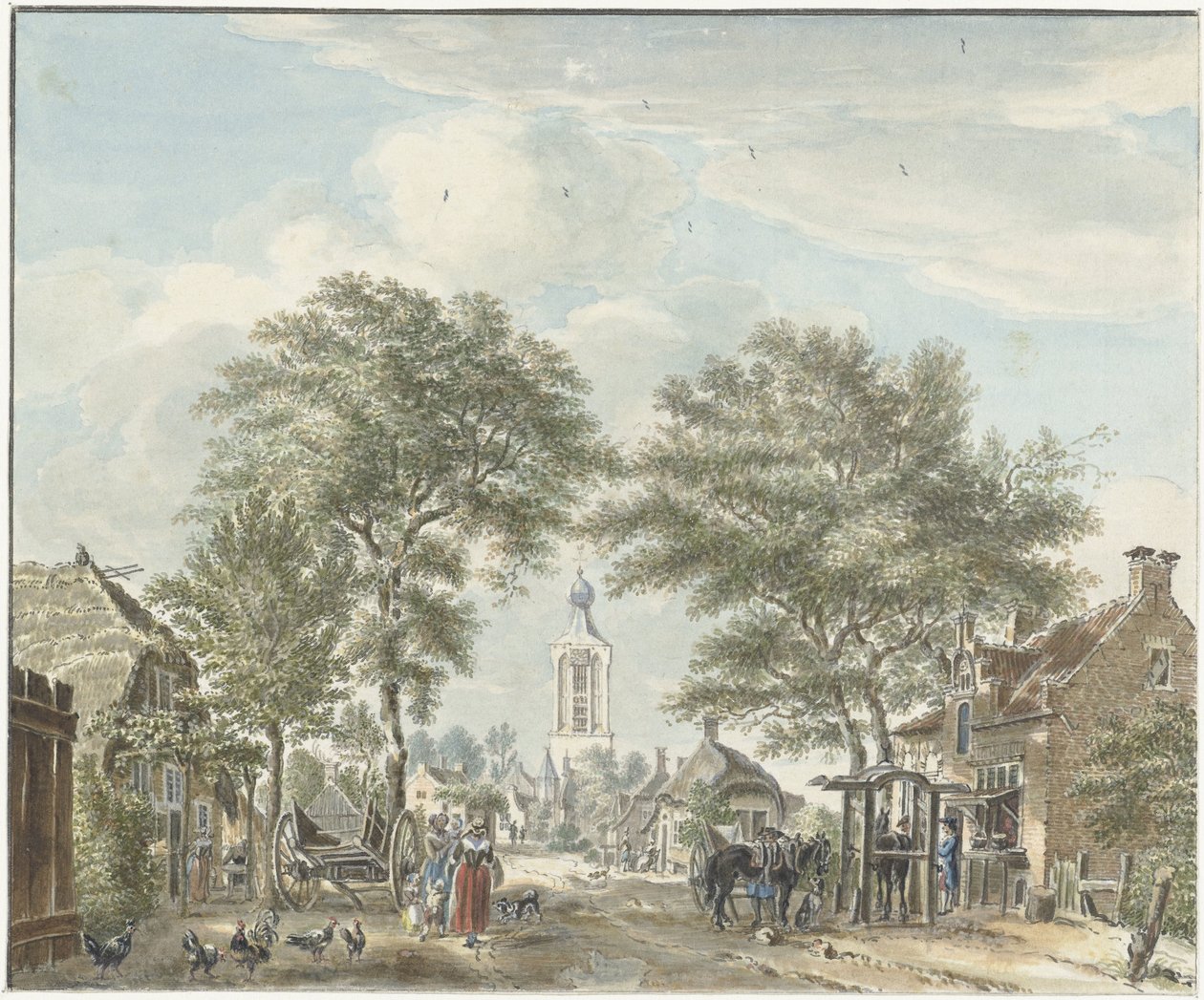 Utsikt over Scherpenzeel av Jan de Beijer