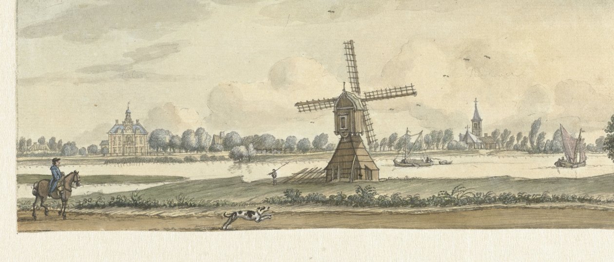 Utsikt over Tienhoven og huset Herlaar av Jan de Beijer