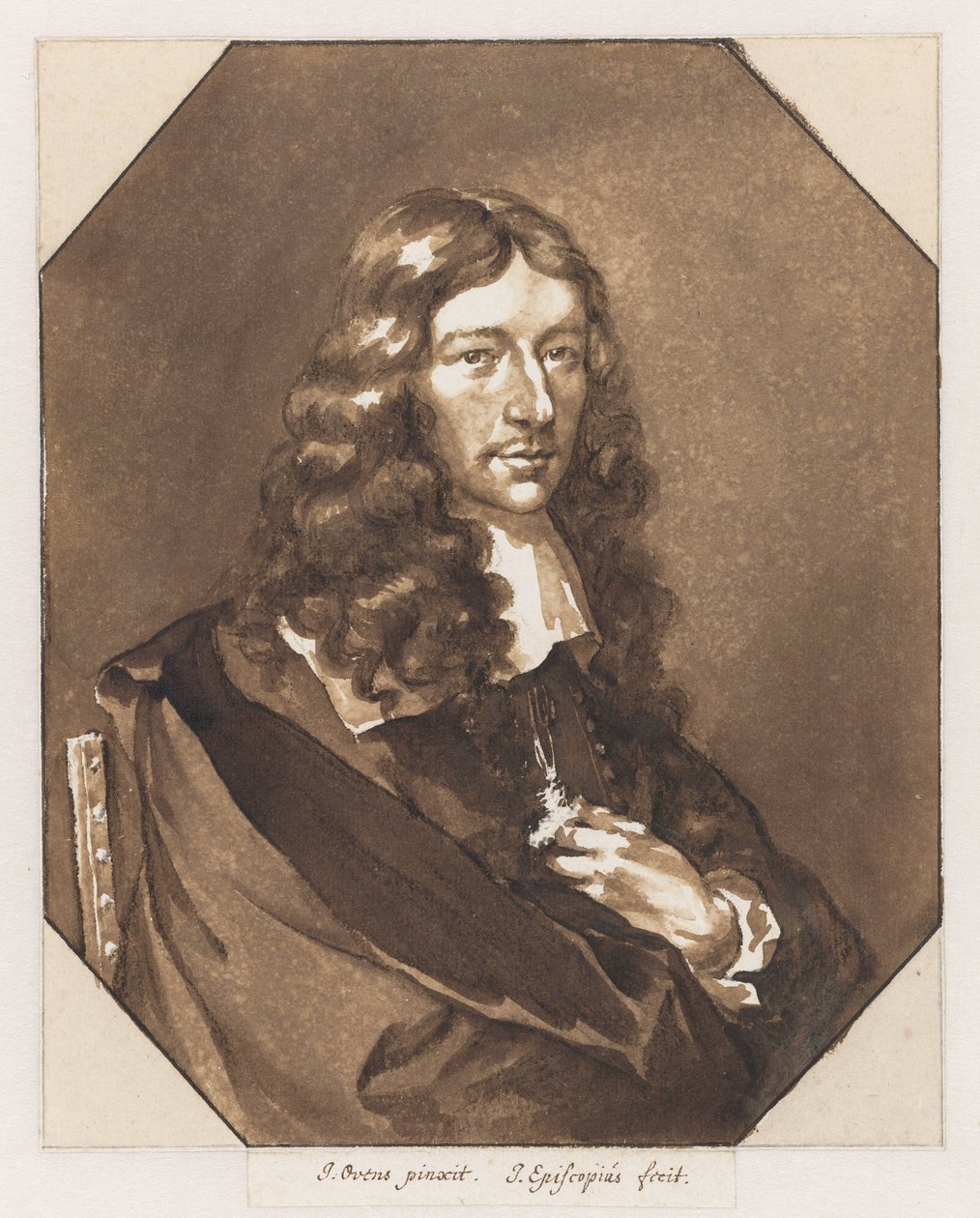 Portrett av Jan de Bisschop Portrett av biskopen Johannes av Jan de Bisschop