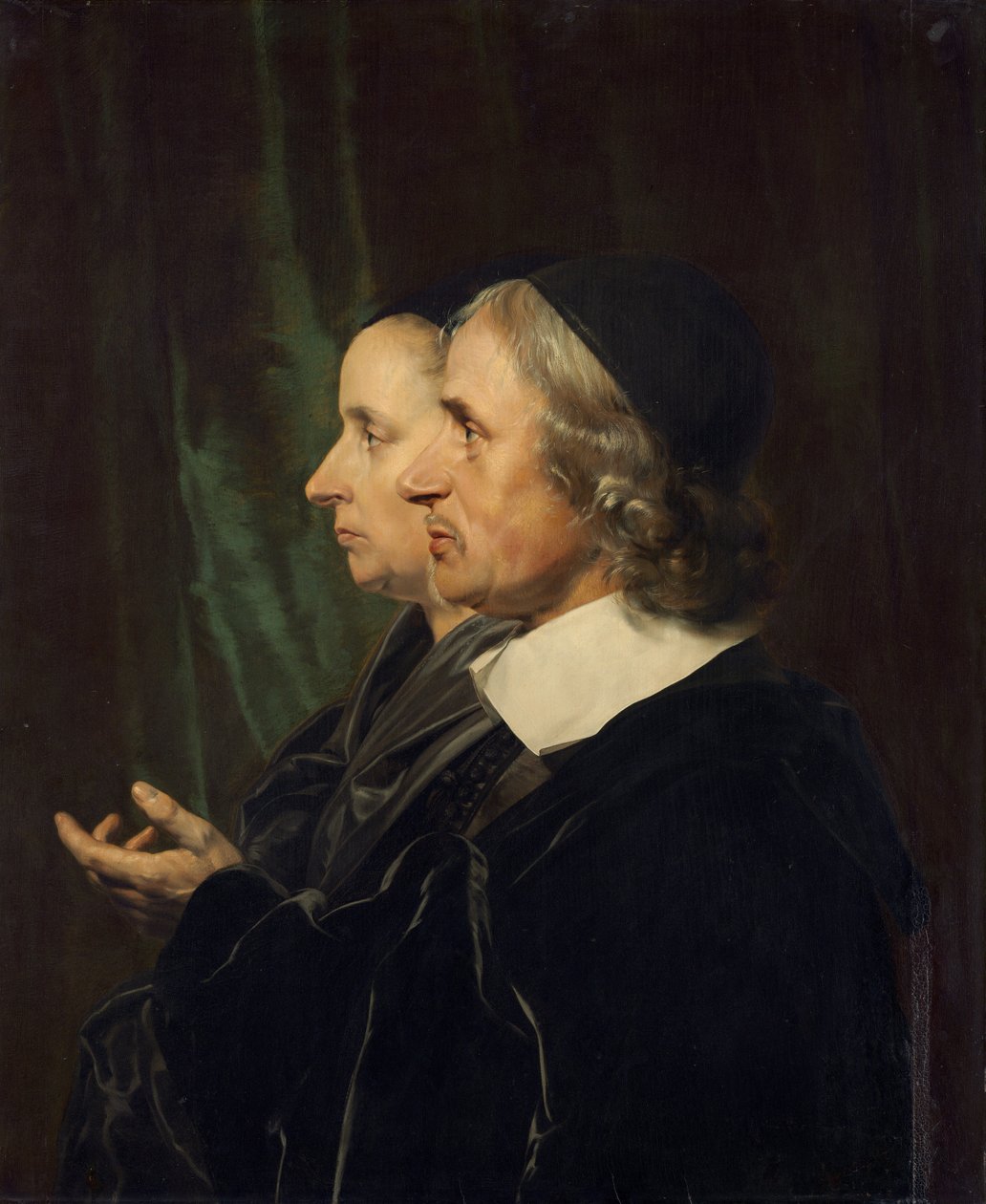 Portrett av kunstnerens foreldre, Salomon de Bray og Anna Westerbaen, 1664. av Jan de Bray