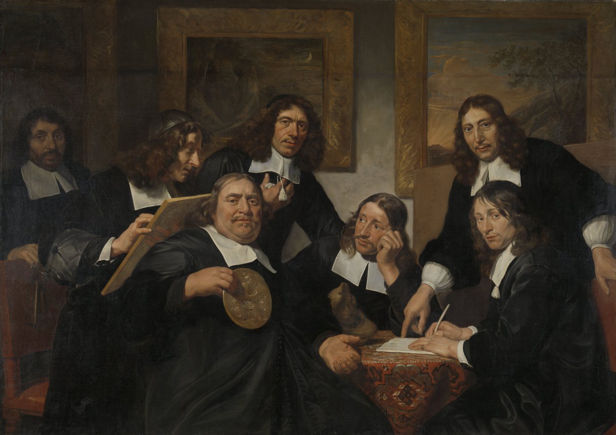 Guvernørene i Saint Luke-lauget, Haarlem, 1675 av Jan de Bray