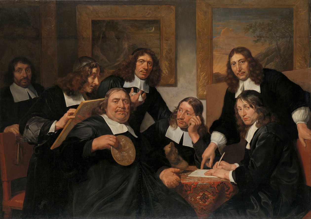 Guvernørene i St Luke-lauget, Haarlem, 1675 av Jan de Bray