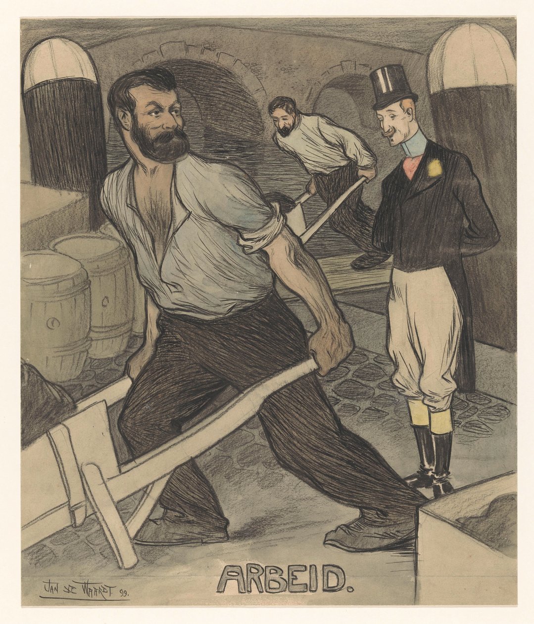 Arbeid (tittel på objekt) av Jan de Waardt (signed by artist)