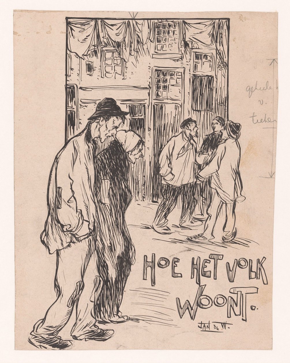 Hvordan folket lever (tittel på objekt) av Jan de Waardt (signed by artist)