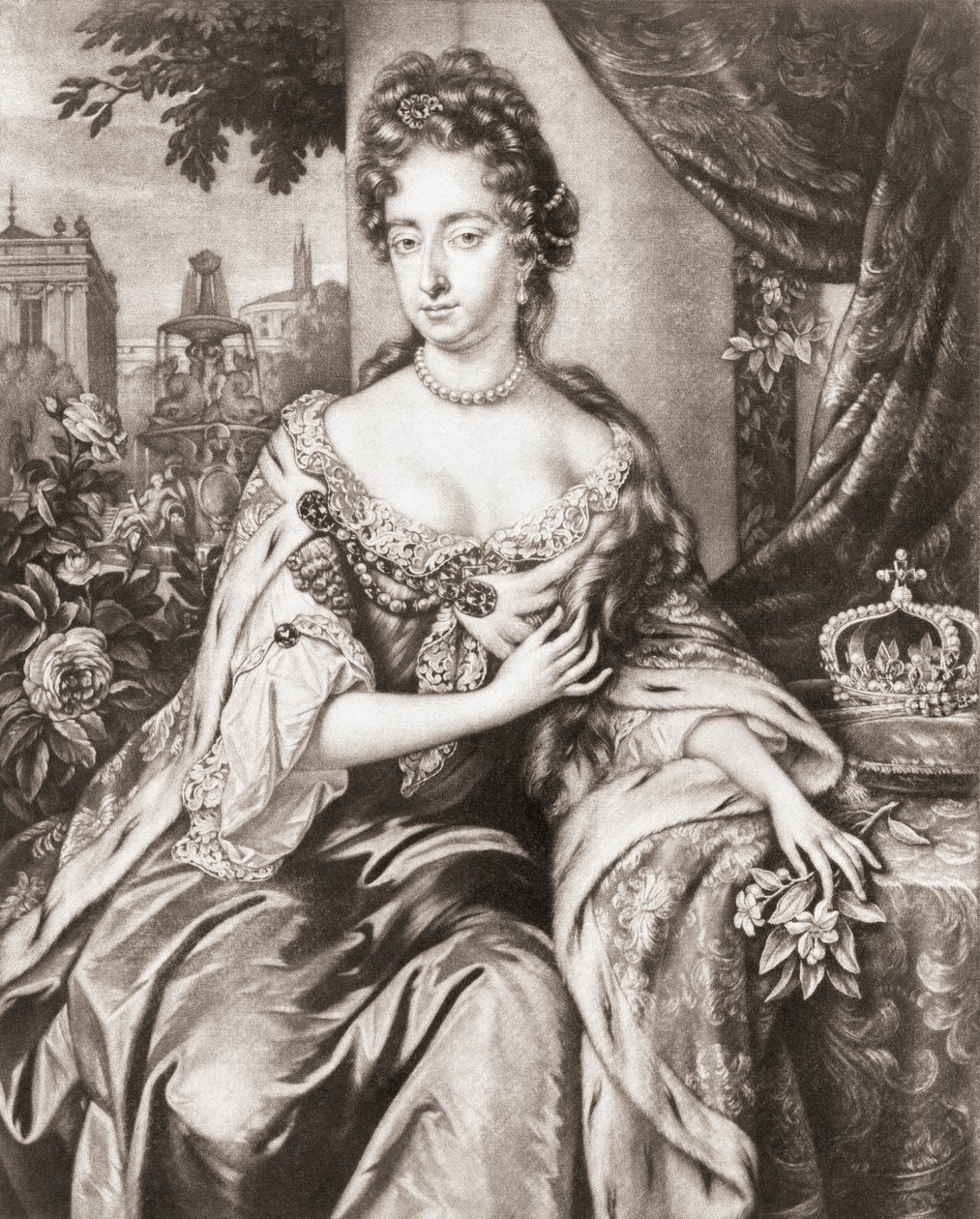 Dronning Mary II av England, Skottland og Irland. av Jan or Verkolye (after) Verkolje