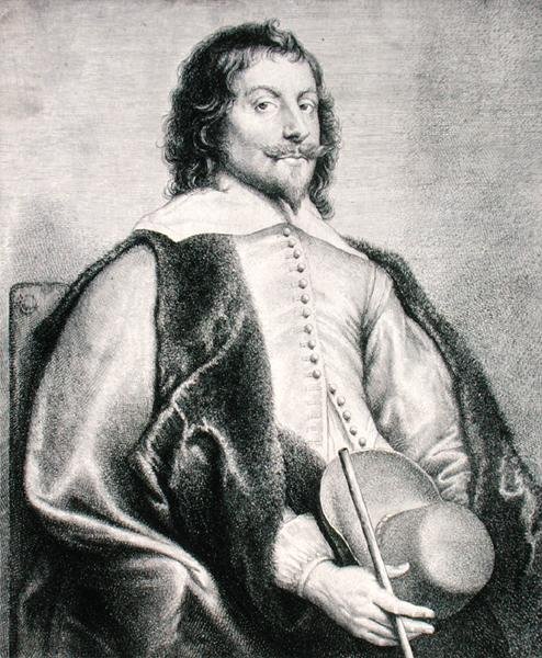Nicolas Lanier (f.1588) gravert av Lucas Vostermans (gravering) av Jan the Elder (after) Lievens