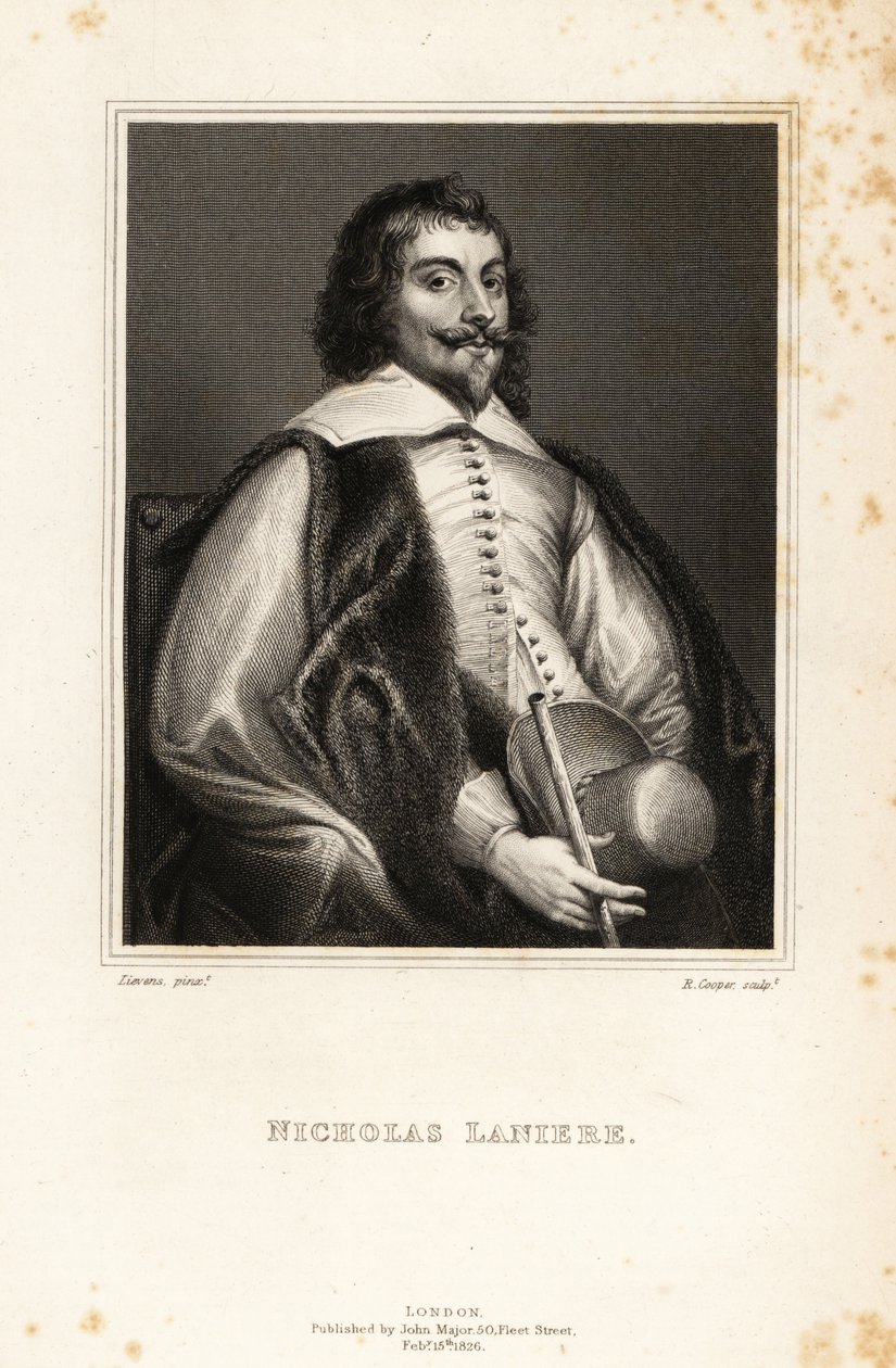 Portrett av Nicholas Laniere, engelsk komponist, Master of the King
