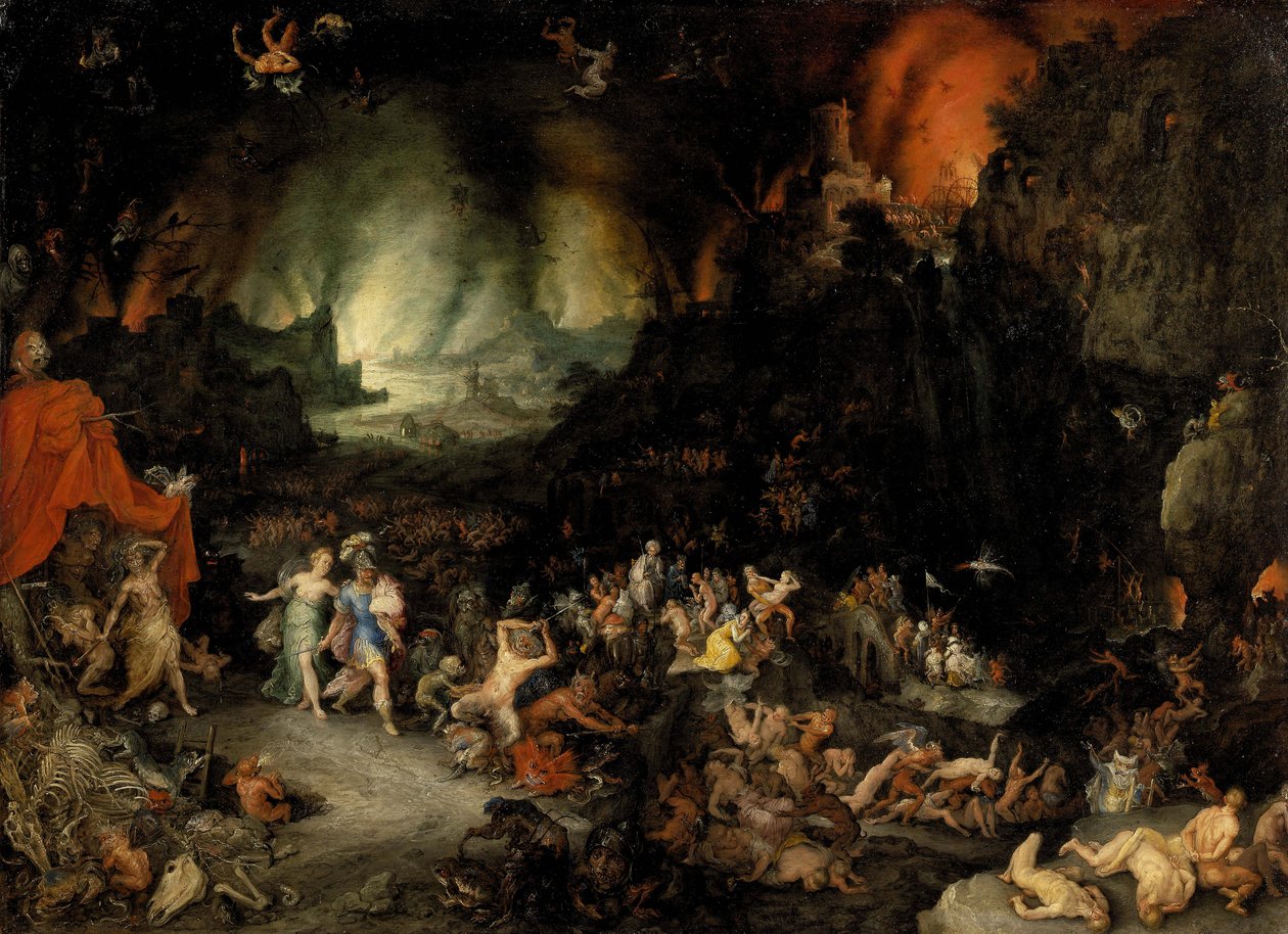 Aeneas i underverdenen - Peinture de Jan Brueghel den eldste av Jan the Elder Brueghel