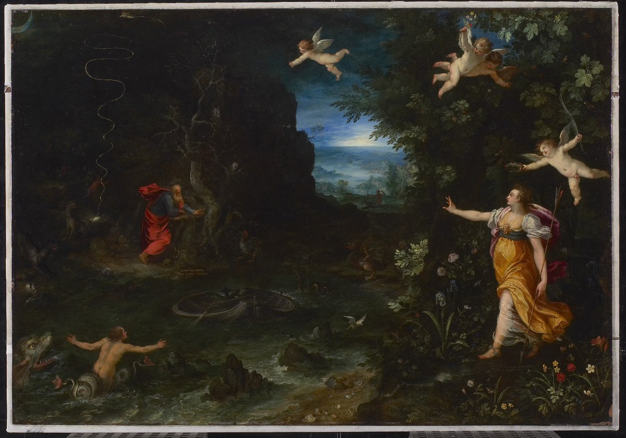 Allegory of Life, eller The Dream of Raphael, 1595 (olje på kobber) av Jan the Elder Brueghel