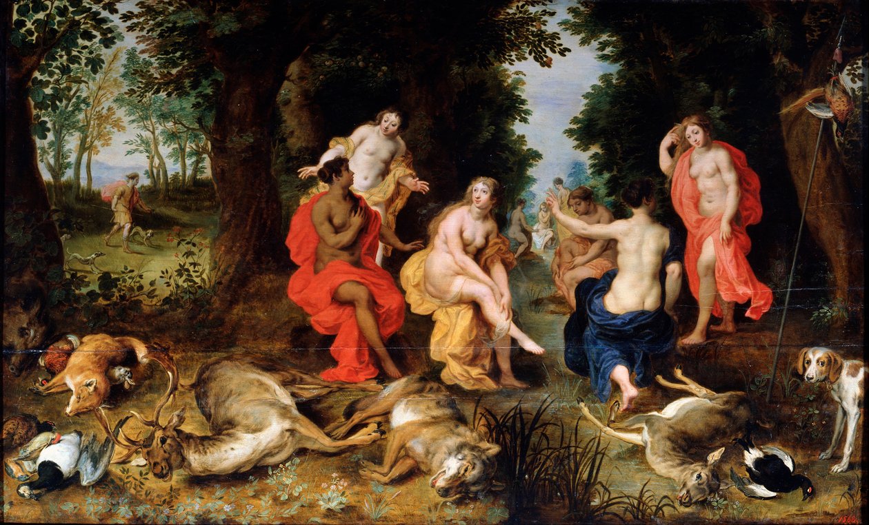 Dianas Rest on the Hunt, slutten av 1500-tallet eller begynnelsen av 1600-tallet av Jan the Elder Brueghel