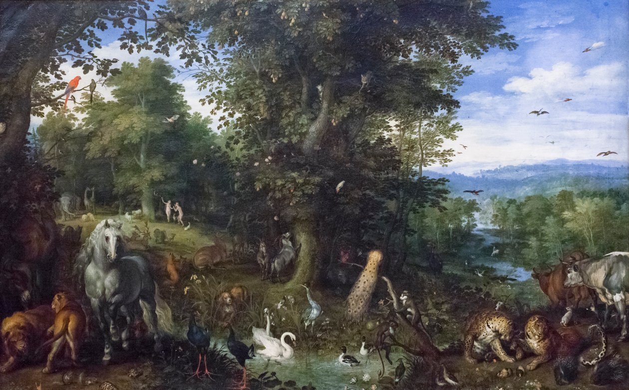 Jordisk paradis med arvesynden av Jan the Elder Brueghel