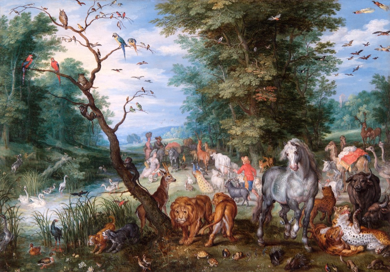 Inn i arken av Jan the Elder Brueghel
