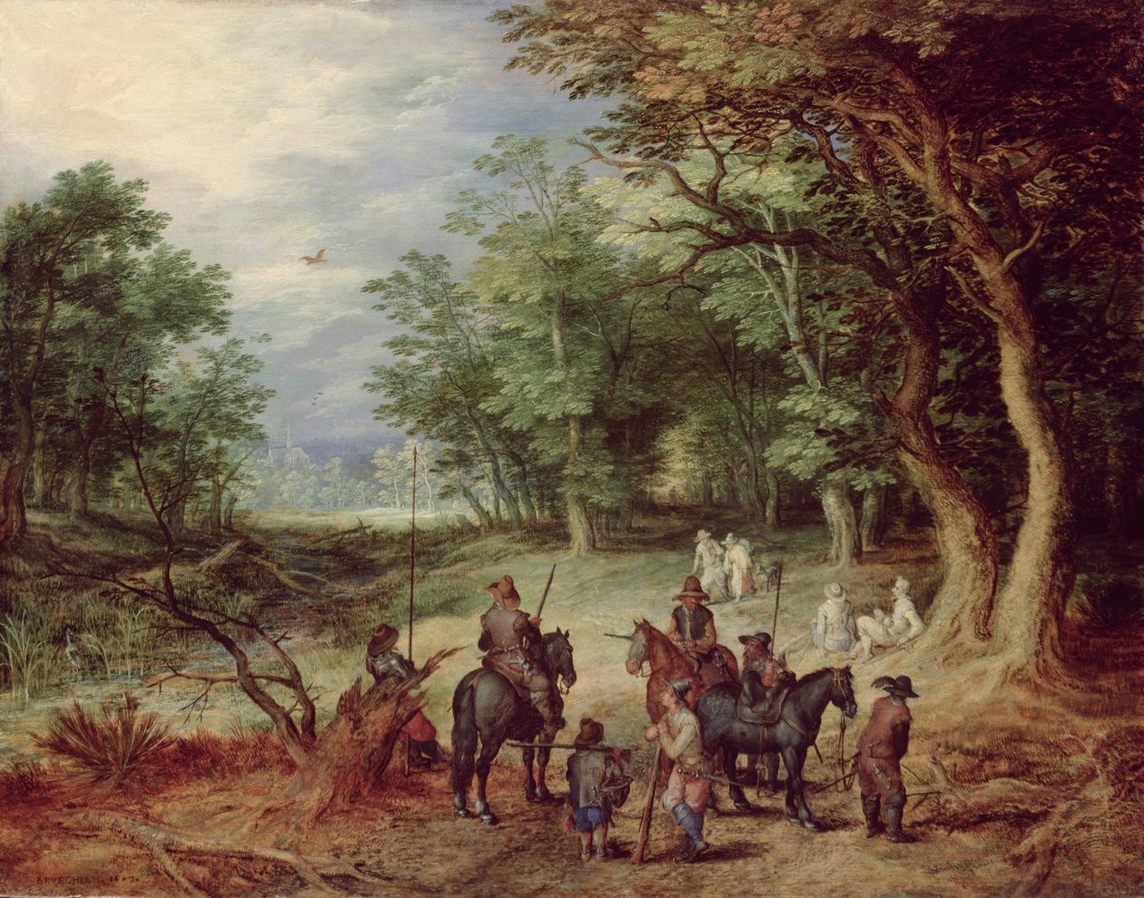 Feltleir i en lysning, 1607 av Jan the Elder Brueghel