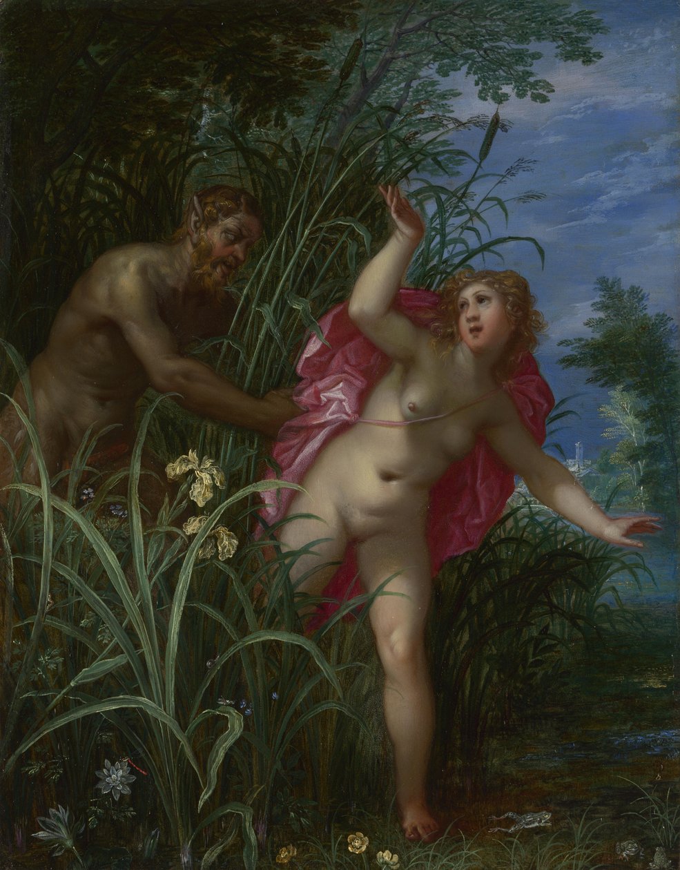 Pan forfølger Syrinx, etter 1615 av Jan the Elder Brueghel