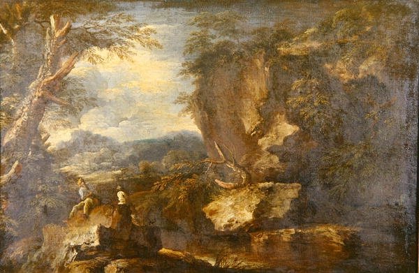 Rocky Landscape (olje på lerret) (se også 242154) av Jan the Elder Brueghel