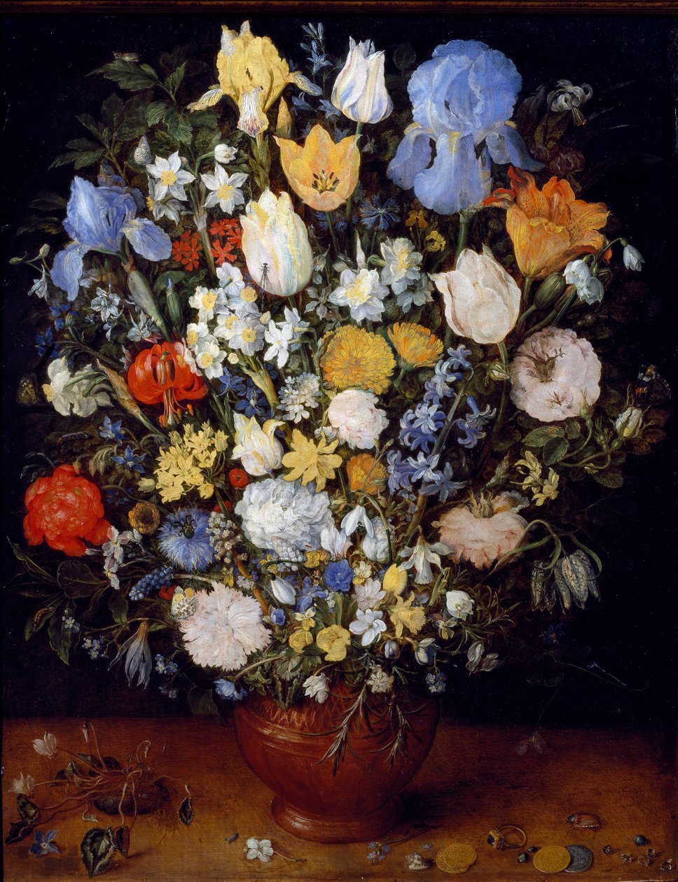 Liten bukett blomster Maleri av Jan Brueghel den eldste kaller Bruegel of Velvet (Bruegel eller Brueghel av Jan the Elder Brueghel