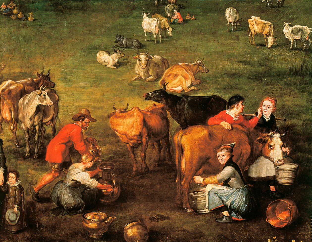 "Bøndenes liv", detalj av et maleri av Jan Bruegel av Jan the Elder Brueghel
