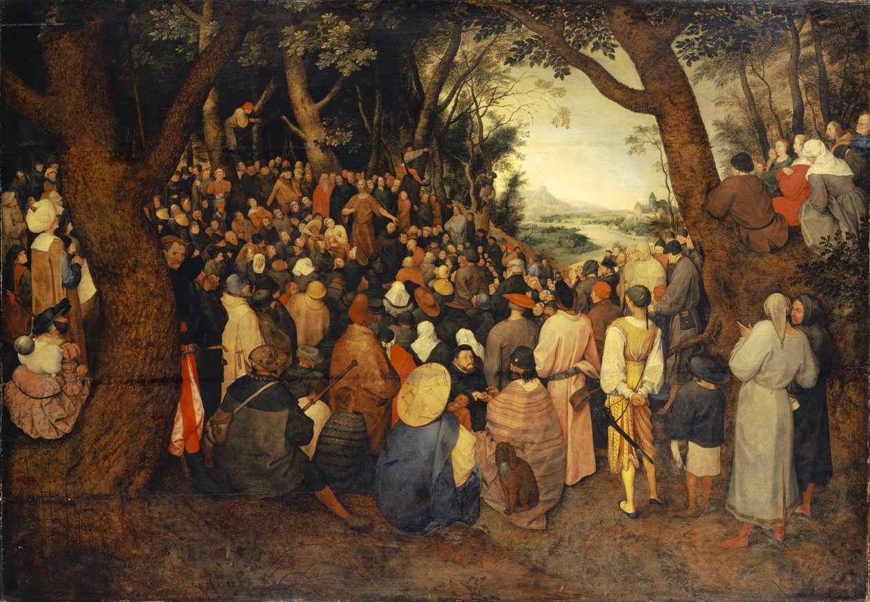Prekenen til døperen Johannes, ca. 1598 av Jan the Elder Brueghel