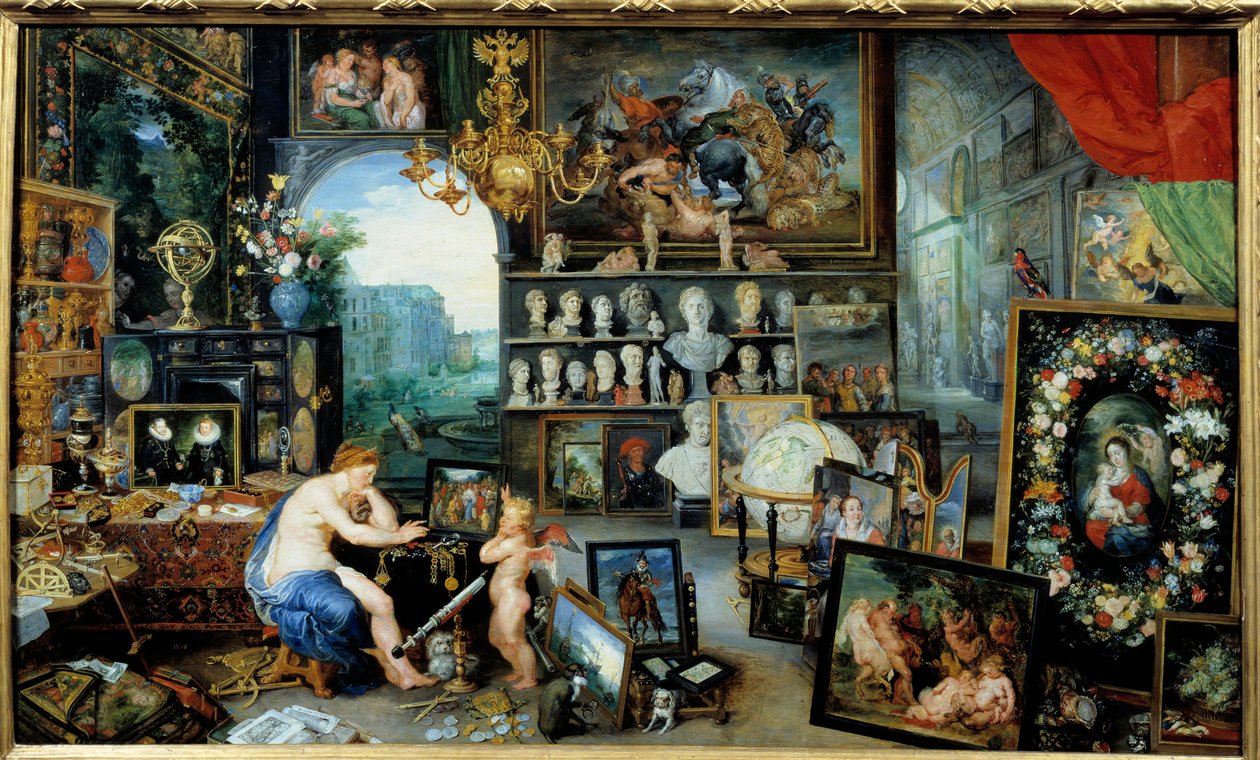 Utsikten. Allegori over de fem sansene Maleri av Jan I Brueghel Dit De Velours (1568-1625) Ec. Flam av Jan the Elder Brueghel