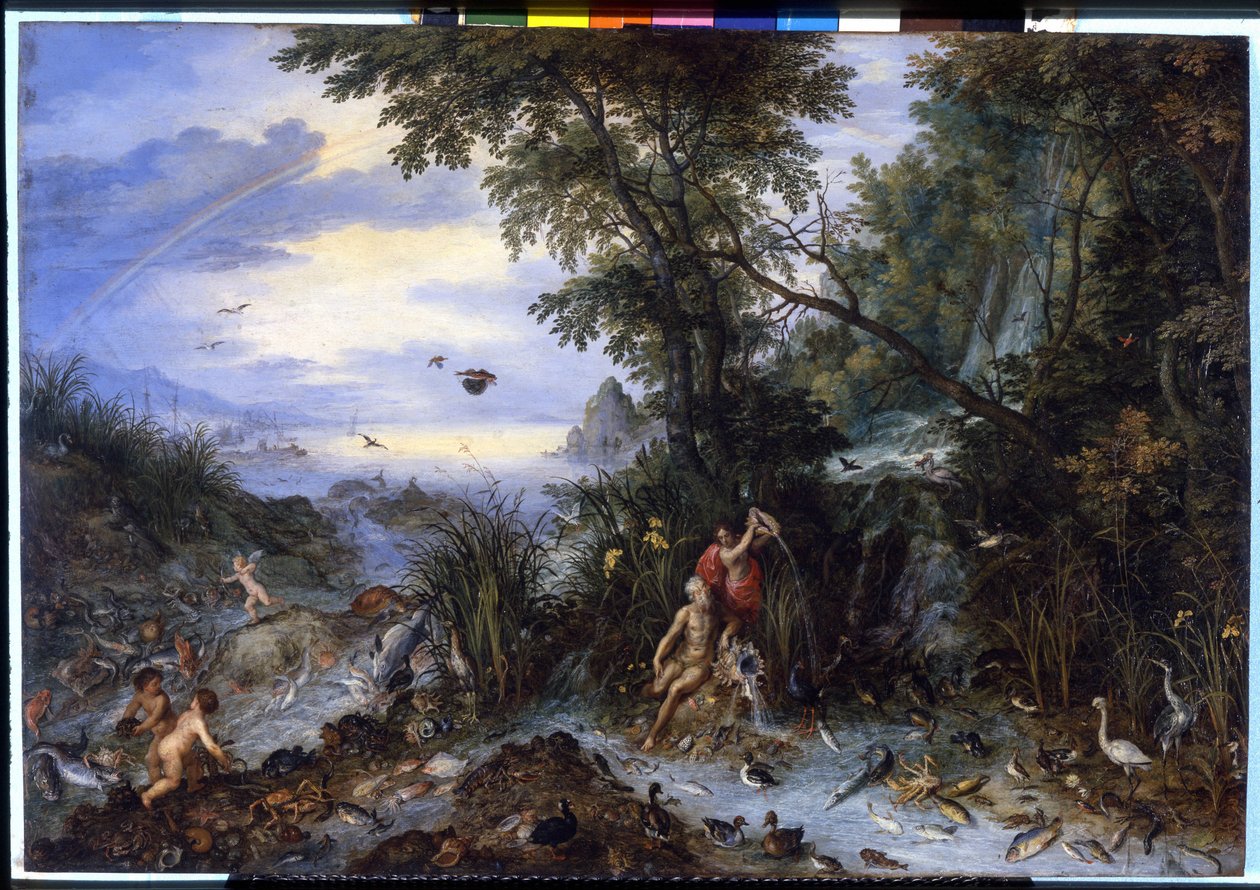 Vann. Maleri av Brueghel Jan I av Jan the Elder Brueghel