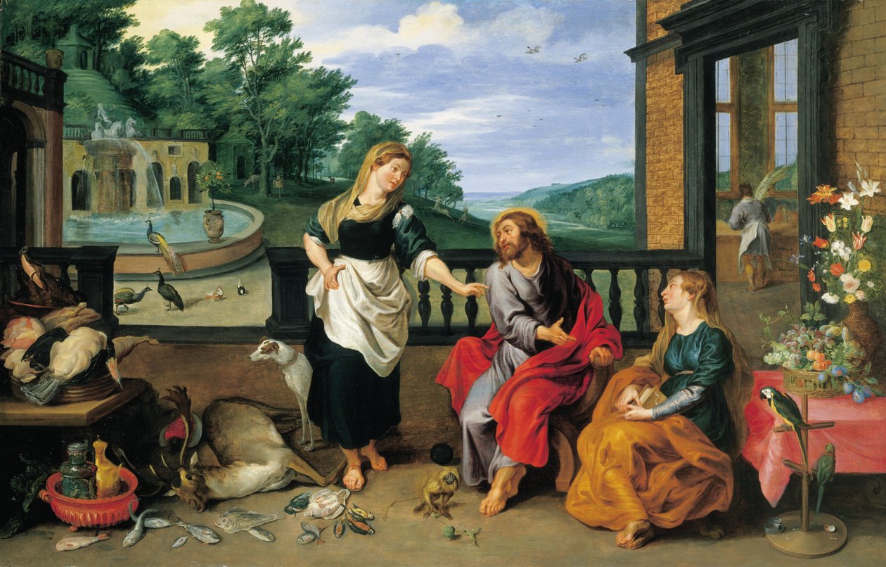 Kristus i huset til Marta og Maria av Jan Brueghel the Younger