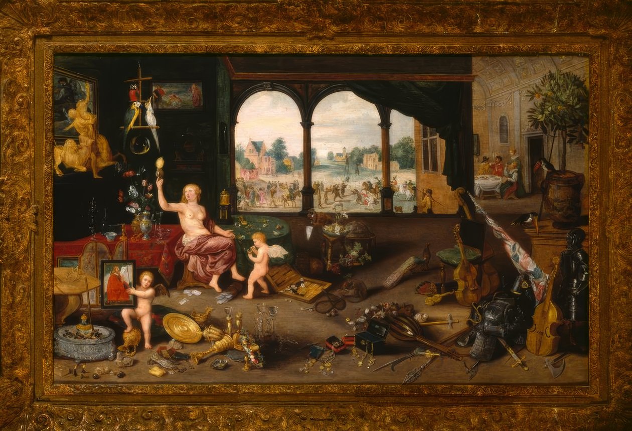 En Vanitas-allegori av Jan the Younger Brueghel